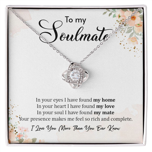 My Soulmate| My Home - Love Knot Necklace