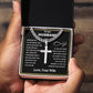 To My Husband, Love Over All | Cuban Chain with Artisan Cross Necklace